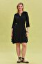 Judge Collar Button Detailed Midi Dress - 3