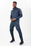 Regular Men's Mock Neck Navy Melange Tracksuit Top - 5