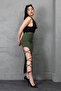 Long Maxi Skirt Cord Lacing Shape Apply to Dress Tops - 7