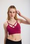 Burgundy Front Cross Detail Bustier 3002 - 4