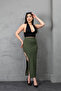 Long Maxi Skirt Cord Lacing Shape Apply to Dress Tops - 2