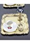 2 Pcs Presentation Tray & Coffee & Tea Tray - Gold Tray with Gold Rose Frame - 6