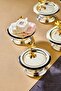 Decorative Metal 6-Piece Turkish Delight Holder, Coffee Serving Set - Butterfly Detailed - 8