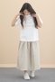 Beige Female Child Short Sleeve t Shirt Skirt Suit 20548 - 4
