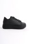 Matte Leather Lace-Up Women's Sports Shoes - 2