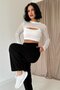 Black Pencil Rubber Detailed Trousers - 2
