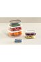 Set of 6 Multi-Purpose Storage Containers Freezer and Microwave Compatible Easy Box 3000-1950-1220-750-430-225 ml - 3