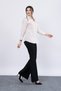 Women's Summer Stone Oversize Shoulder Epaulet Detailed Long Sleeve Shirt Daily Casual Stylish 7996 - 3