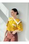 Design Lace Baby Collar Shirt Women's Yellow - 8