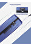 Lightweight Travel Luggage Trolley Set 3 Pcs ABS -Navy - 3