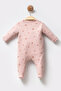 Organic Cotton Booties Long Sleeve Side Tie Soft Touch Baby Girl Jumpsuit - 2