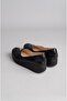 SEÇ N106 Genuine Leather LEATHER PLATFORM HEEL WOMEN'S SHOES BLACK - 5