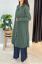 Front Snaps and Pleated Handles Accordion Cap 5881 Tourmaline Green - 2