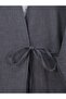 Front-Tie Kimono Set with Trousers - Smoked - 8