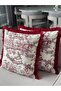 Double Sided Villagers Decorative Fringed Throw Pillow Case 1Pcs 43X43(Sk-K09) - 3