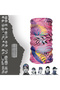 Marbling Art Themed Neck Collar Buff Paphos Bandana Hair Band