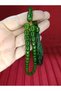 Rod Amber Rosary Capsule Cut Green Color 9mm T-817