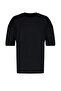 Beyaz-Siyah Oversize/Geniş Kesim 2'li Paket Kartal Baskı-Düz %100 Pamuk T-Shirt TMNSS25TS00214 - 14
