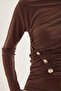 Women's Brown Draped Detailed Buttoned Waist Sandy Blouse Blz- 19002879 - 5