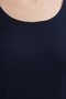 Lacivert Regular Fit Havuz Yaka Büyük Beden T-shirt TBBSS25BF00063 - 7