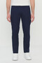 Men's Navy Blue Cotton Slim Fit Slim Fit 5 Pocket Flexible Casual Pants