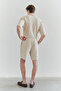 Mink Oversized /Wide Cut Textured Shorts Tmnss25Sr00039 - 2