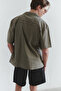 Haki Regular Fit Keten Karışımlı Gömlek TMNSS25GO00038 - 4