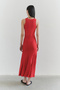 Kırmızı Düz Maxi A-Line Triko Elbise TWOSS25EL00496 - 2