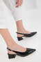 Black Patent Leather Women's Classic Heeled Shoes 20421 - 5