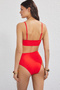 Red Tie Bralette Covered Regular High Waist Bikini Set Tbess25Bt00186 - 5