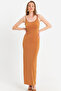 Women's Mustard Adjustable Strap Maxi Dress Men2004 - 3