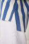 Women's Bone Indigo Blue Striped Woven Shirt Ay00039 - 6