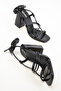 Black Patent Leather Women's Classic Heeled Shoes 20363 - 6