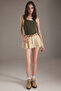 Khaki Double Layer Lace Detailed Corded Fitted/Body-Sitting Knitted Undershirt Twoss25Al00035 - 2