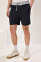 Navy Blue Regular/Normal Cut Fabric Mix Textured Pique Shorts & Bermuda Tmnss25Sr00029 - 4