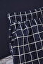Navy Blue Regular Fit Plaid Knitted Shorts Pajama Set Tmnss25Pt00034 - 5