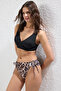 Leopar Desenli Biyeli Bralette Kaplı Regular Yüksek Bel Bikini Takımı TBESS25BT00177