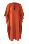 Kiremit Dokuma %100 Pamuk Maxi Plaj Elbise TBESS25EL00057 - 6