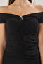 Black Carmen Collar Accessory Knitted Stylish Blouse Tprss25Bz00046 - 3