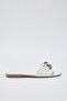 White Chain Accessory Detailed Flat Women's Slippers Takss25Te00023 - 5