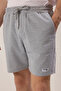 Siyah-Gri 2'li Paket Regular/Normal Kesim Etiket Aplikeli Şort & Bermuda TMNSS25SR00042 - 8