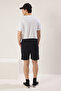 Black-Grey 2-Pack Regular Fit 100% Cotton Textured Shorts & Bermuda Tmnss25Sr00040 - 7