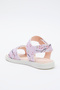 Pembe Çiçek Desenli Simli Cırt Bantlı Küçük Kız Çocuk Kids Sandalet TAKSS25SD00052 - 4