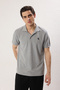 Gri Melanj Regular/Normal Kesim At Nakış Detaylı Polo Yaka T-shirt TMNSS25PO00017 - 3
