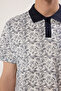 Navy Blue Regular/Normal Cut Patterned Polo Neck T-Shirt Tmnss25Po00032 - 3