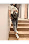 Mini Size Zippered Waxed Canvas Anthracite (Black Leather Detail) Handbag / Crossbody Strap - 6