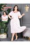 Bamboo Kloş Dress with Lace Detail, Oversize Size, U Suffle Overlock - 2