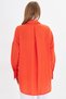 Women's Orange Oversize Textured Linen Look Wide Cuff Shirt ARM-24K001001 - 5