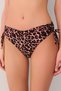 Leopard Side Gathered Bikini Bottom