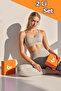 Eva Yoga Block Set 2 Pieces Yoga Foam Posture and Balance Exercise Block Orange 2-Piece Set - 5